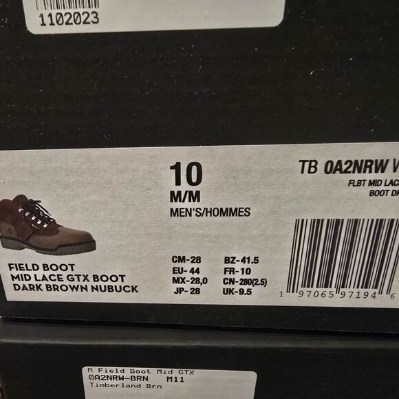 Timberland Goretex Waterproof Outdoor Field Boots Dark brown Nubuck MENS SIZE 10 - Picture 11 of 16